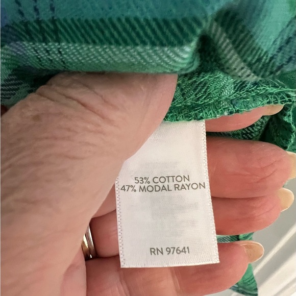 J. Jill Green Plaid Tunic Top - Picture 3 of 5